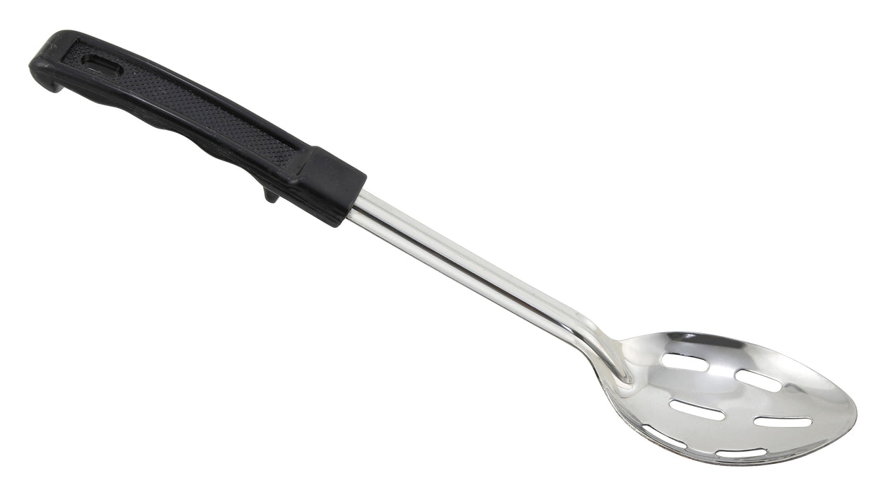 Winco Prime 13" S/S Slotted Basting Spoon with Plastic Hdl, NSF (12 Each)-cityfoodequipment.com