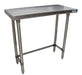 18 ga. S/S Work Table With Open Base 48"Wx18"D-cityfoodequipment.com