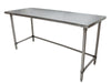 16 ga. S/S Work Table Open Base 60"Wx30"D-cityfoodequipment.com