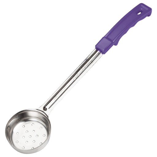 6oz Perf Food Portioner, One-piece S/S, Purple handle, Allergen Free (12 Each)-cityfoodequipment.com