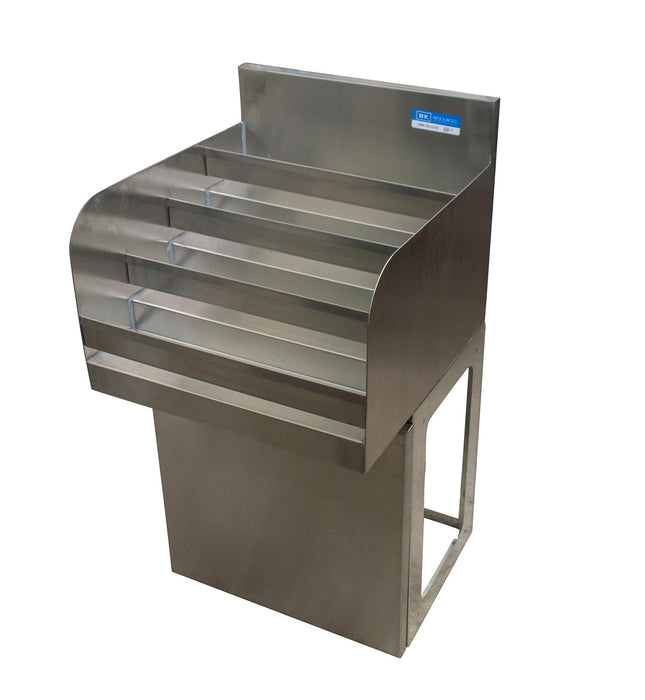 21"X36" 4 Step S/S Liquor Display Rack w/ Base-cityfoodequipment.com