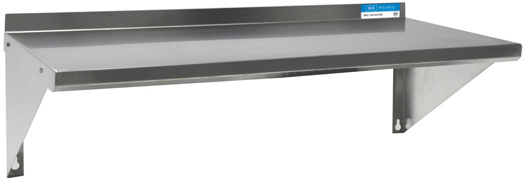 12" x 36" Stainless Steel T-430 18 Ga Wall Shelf-cityfoodequipment.com