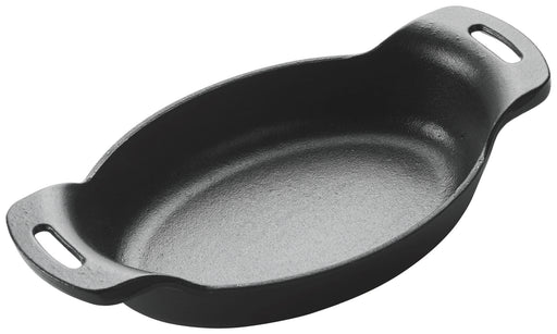 Mini Cast Iron, Induction Server, Oval, 16 Oz, 7-3/8" x5-3/8",Matte Black Enamel (6 Each)-cityfoodequipment.com