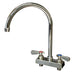 Evolution 4" Deck Mount S/S Faucet, 8" Gooseneck Spout-cityfoodequipment.com