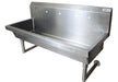 48" Wall Mount 2 Station Handwash Sink, 8" O.C. Splash Mount-cityfoodequipment.com