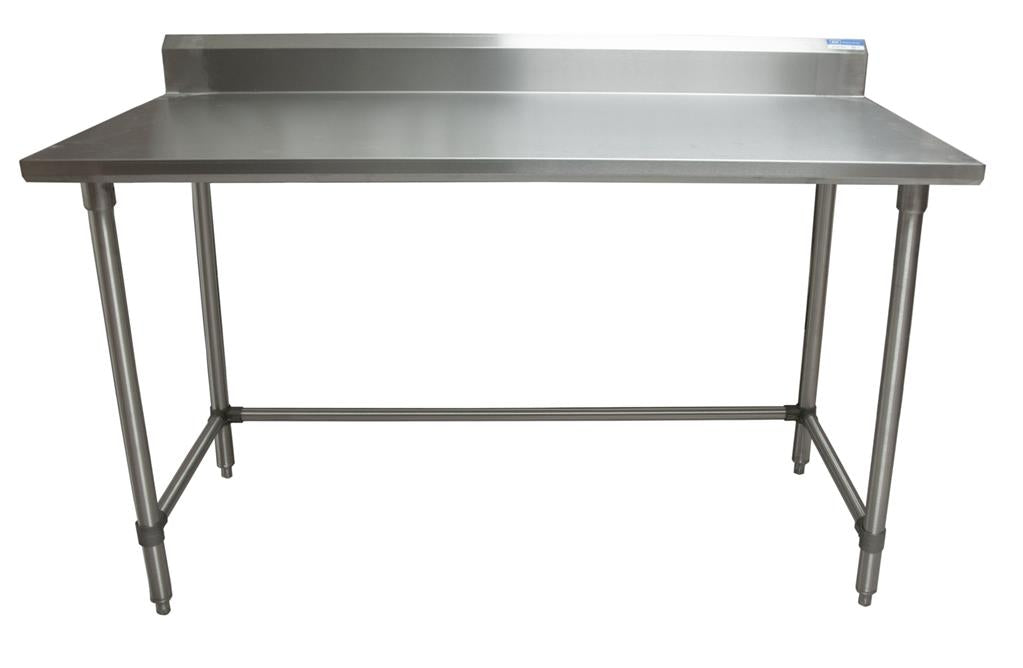 14 ga. S/S Work Table Open Base and Legs With 5"Riser 60"Wx30"D-cityfoodequipment.com