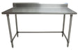 14 ga. S/S Work Table Open Base and Legs With 5"Riser 60"Wx30"D-cityfoodequipment.com