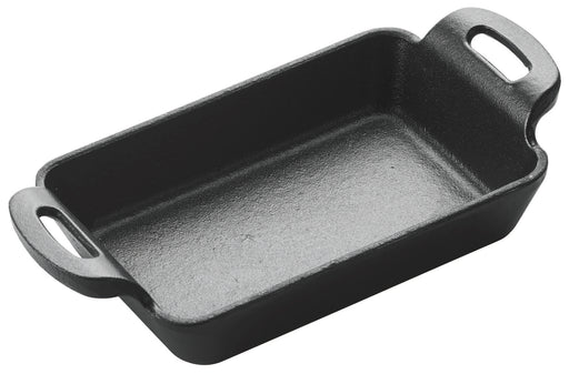 Mini Cast Iron,Induction Serv,Rectangular,10Oz, 5-7/8"x4-1/8",Matte Black Enamel (6 Each)-cityfoodequipment.com