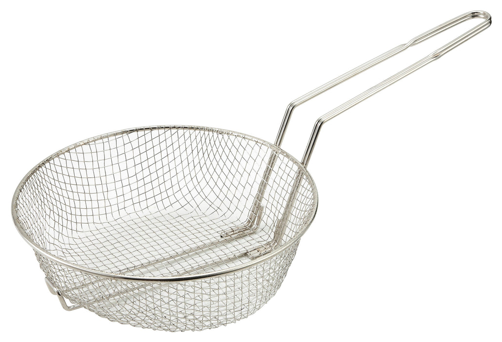 12" Culinary Basket, Medium Mesh, Nickel Plated (10 Each)-cityfoodequipment.com