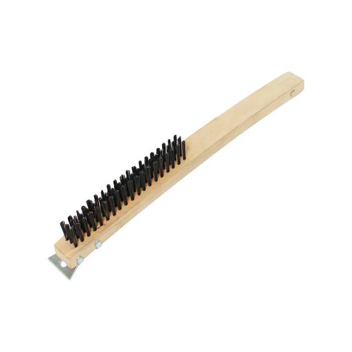 14" WIRE BRUSH WITH SCRAPER LOT OF 12 (Ea)-cityfoodequipment.com