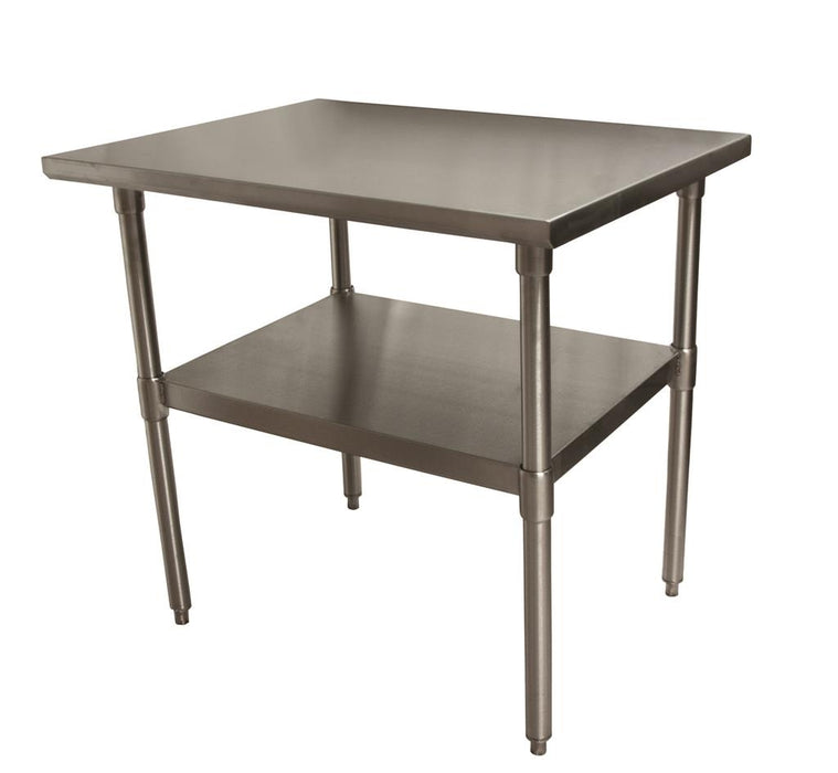 18 S/S Guage Work Table w/Galvanized Undershelf 30"Wx24"D-cityfoodequipment.com