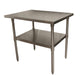 18 S/S Guage Work Table w/Galvanized Undershelf 30"Wx24"D-cityfoodequipment.com