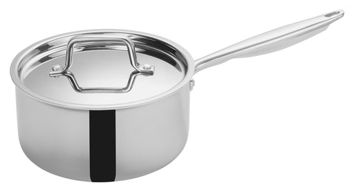 3.5qt Triply S/S Sauce Pan w/ Cover (4 Set)-cityfoodequipment.com