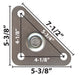 5" Heavy Duty Swivel Triangular Plate Caster With 5-3/8"x7-1/2" Plate & Toe Brake - Qty 4-cityfoodequipment.com
