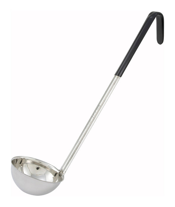 6oz, Ladle, One-piece, Black, S/S (12 Each)-cityfoodequipment.com