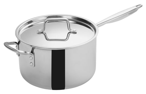 7qt Triply S/S Sauce Pans w/ Cover, Helper Hdl (2 Set)-cityfoodequipment.com