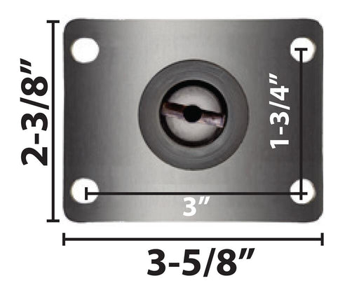 4" Polyurethane Wheel Swivel Swivel Caster With 2-3/8"x3-5/8" Top Plate-cityfoodequipment.com