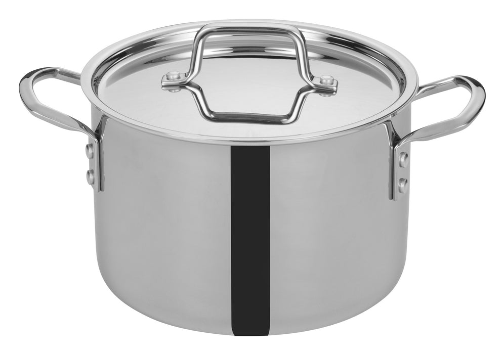 6qt Triply S/S Stock Pot w/Cover (6 Set)-cityfoodequipment.com