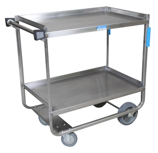 Heavy Duty S/S Utility Cart, 21 x 33 (2) Shelves - Ships Knocked Down-cityfoodequipment.com