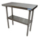 18 ga. S/S Work Table W/Undershelf 48"Wx18"D-cityfoodequipment.com