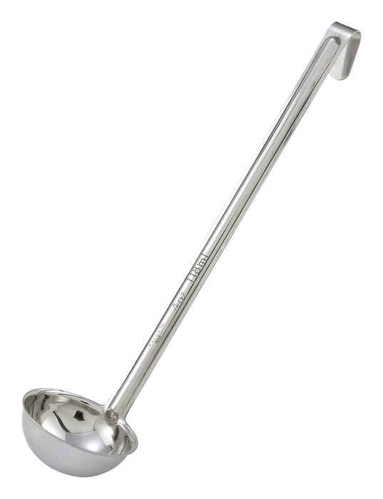 Winco Prime One-piece S/S 4oz Ladle, NSF (12 Each)-cityfoodequipment.com