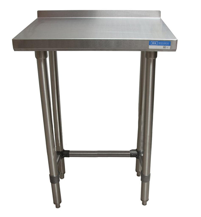 18 ga. S/S Work Table Open Base 1.5 Riser 24"Wx18"D-cityfoodequipment.com