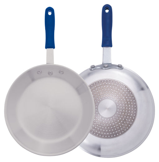 12" Induction Ready Alu Fry Pan, w/ S/S Bottom, w/Sleeve, Natural Finish (6 Each)-cityfoodequipment.com