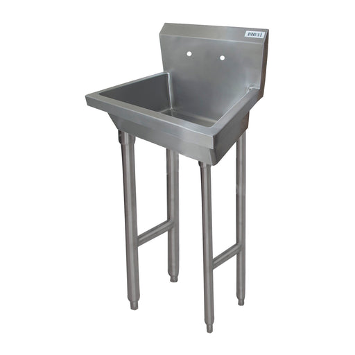 24"Freestanding Single Station Handwash Sink,2Holes,8"O.C.Splash Mount-cityfoodequipment.com