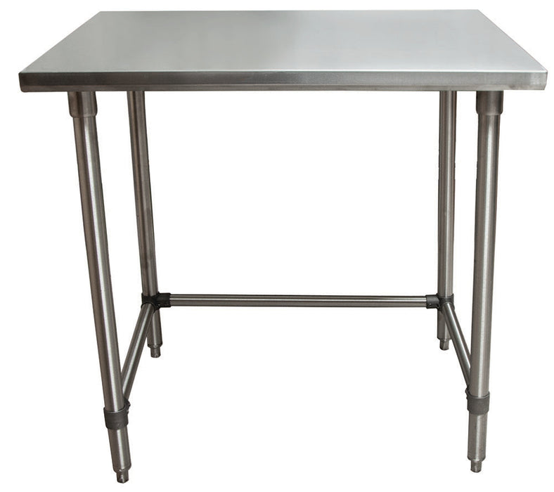 16 ga. S/S Work Table Open Base Galvanized Legs 48"Wx30"D-cityfoodequipment.com