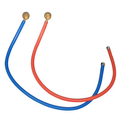 Flexible Water Line Connectors,Color Coded - (Red) Hot, (Blue) Cold-cityfoodequipment.com