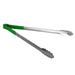 16" STAINLESS TONG, GREEN LOT OF 12 (Ea)-cityfoodequipment.com