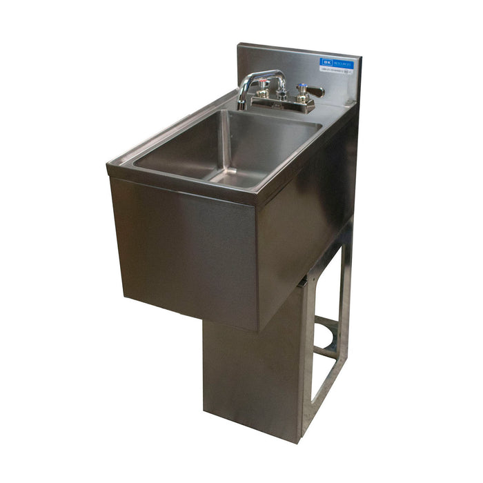 18"x12" S/S Underbar Dump Sink w/ Faucet & Base-cityfoodequipment.com