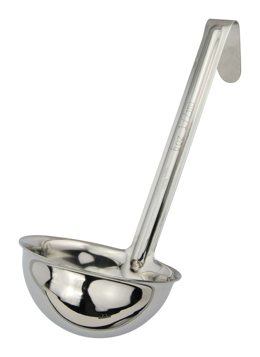 6oz Ladle w/6" Hdl, One-piece, S/S (12 Each)-cityfoodequipment.com