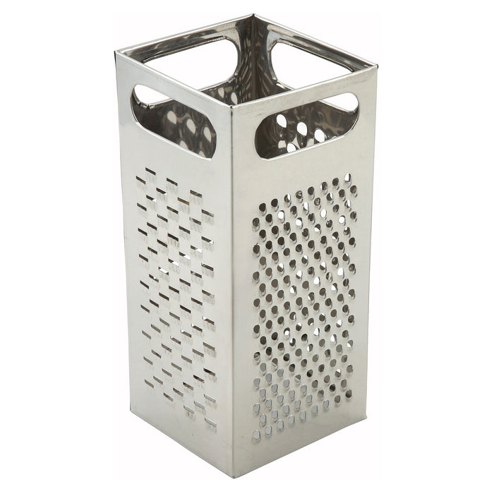 Square Box Grater, 9" x 4", S/S (12 Each)-cityfoodequipment.com