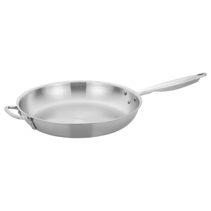 14" Triply S/S Fry Pan w/Helper Hdl (4 Each)-cityfoodequipment.com