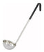 6oz, Ladle, One-piece, Black, S/S (12 Each)-cityfoodequipment.com