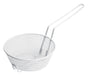 8" Breading Basket, Medium Mesh, White Plastic Coating (12 Each)-cityfoodequipment.com