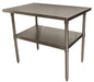 18 S/S Guage Work Table w/Galvanized Undershelf 48"Wx30"D-cityfoodequipment.com