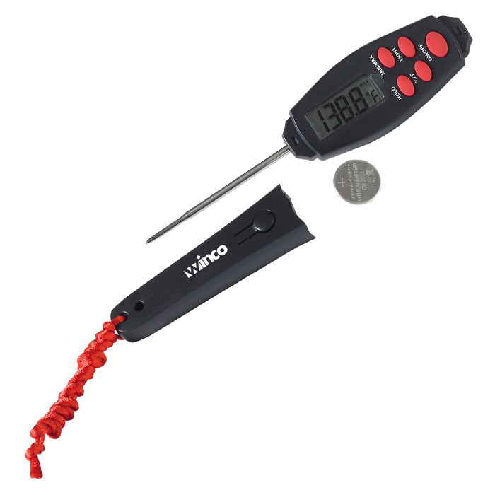 Digital Thermometer, 1-3/8" LCD, 2-7/8" Probe, Black (12 Each)-cityfoodequipment.com