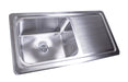 S/S 1 Compartment Drop-In Sink w/Drainboard 20" x 16" x 12" Bowls-cityfoodequipment.com