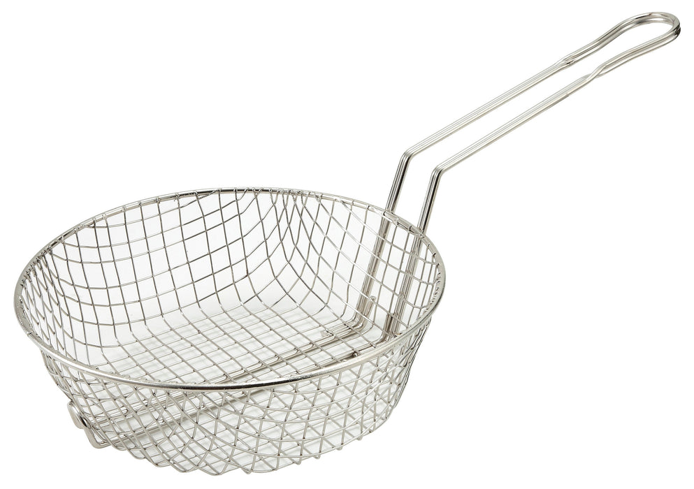 12" Culinary Basket, Course Mesh, Nickel Plated (10 Each)-cityfoodequipment.com