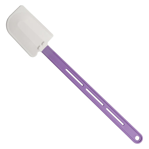 16-1/4" Silicone Scraper, Flat Blade, Heat Resistant, Purple (12 Each)-cityfoodequipment.com